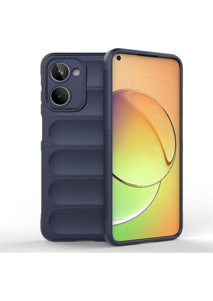 Realme 10 4g Yumuşak Tpu Cep Telefonu Kılıfı Kaymaz Çizilmeye Dayanıklı Sağlam Arka Koruyucu Telefon Kılıfı-Koyu Mavi (Yurt Dışından)