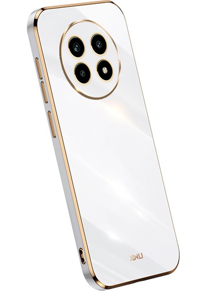 Xınlı Realme 13 Pro 5g(Global)/13 Pro+5g(Global) Kılıf Tpu Telefon Kılıfı Galvanik Çerçeveli-Beyaz (Yurt Dışından)