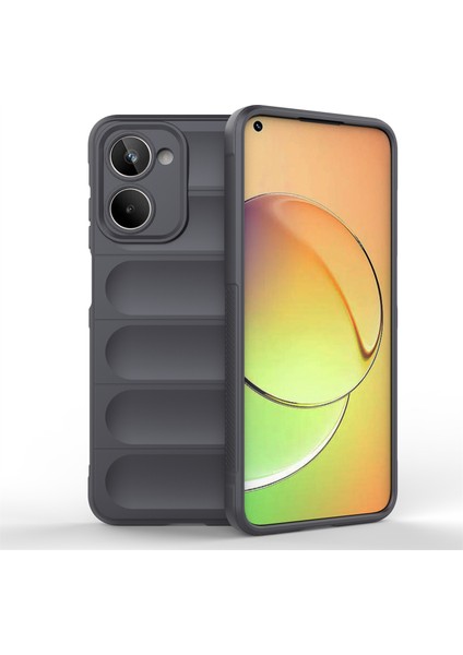 Realme 10 4g Yumuşak Tpu Cep Telefonu Kılıfı Kaymaz Çizilmeye Dayanıklı Sağlam Arka Koruyucu Telefon Kılıfı-Koyu Gri (Yurt Dışından)