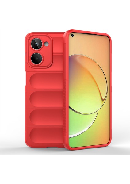 Realme 10 4g Yumuşak Tpu Cep Telefonu Kılıfı Kaymaz Çizilmeye Dayanıklı Sağlam Arka Koruyucu Telefon Kılıfı-Kırmızı (Yurt Dışından)