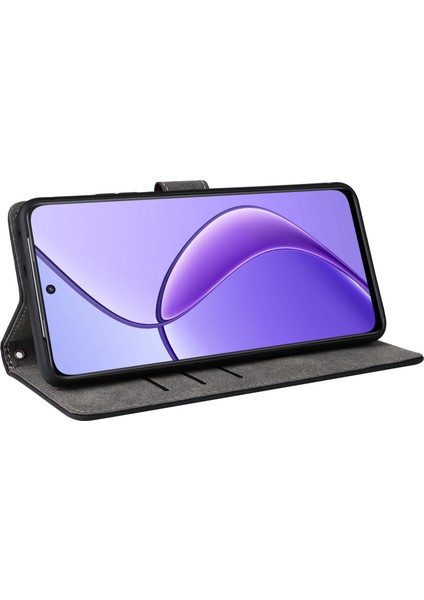 Realme Narzo 70X 5G/C65 5g/narzo N65 5g/13 5g/12 5G/12X 5g Kılıf El Kayışı Rfıd Engelleme Cüzdan Deri Kılıf-Siyah (Yurt Dışından) modelleri