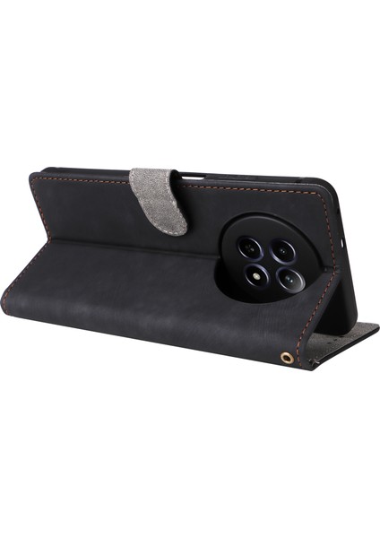 Realme Narzo 70X 5G/C65 5g/narzo N65 5g/13 5g/12 5G/12X 5g Kılıf El Kayışı Rfıd Engelleme Cüzdan Deri Kılıf-Siyah (Yurt Dışından) fırsatları