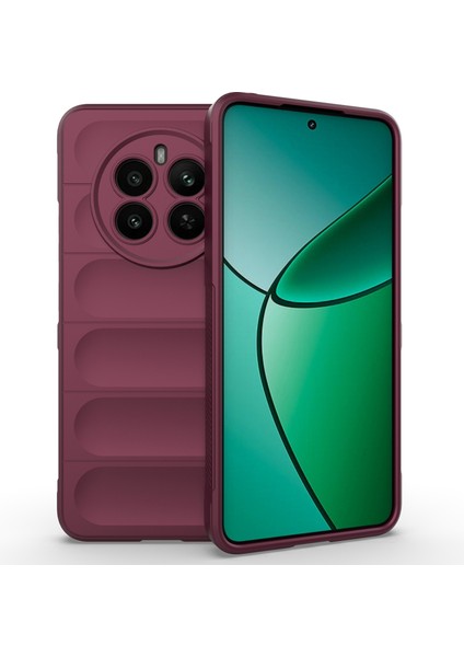 Realme 12 4g/12+5g Tpu Kılıf Kaymaz Sağlam Arka Koruyucu Kılıf-Şarap Kırmızısı (Yurt Dışından)
