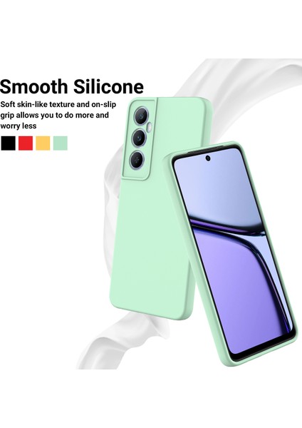 Realme C65 4g Koruyucu Kılıf Sıvı Silikon Telefon Kılıfı Bilek Kayışı Ile-Yeşil (Yurt Dışından) modelleri
