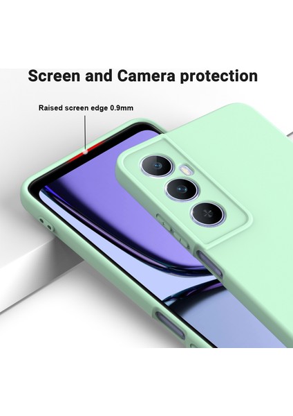 Realme C65 4g Koruyucu Kılıf Sıvı Silikon Telefon Kılıfı Bilek Kayışı Ile-Yeşil (Yurt Dışından) fırsatları