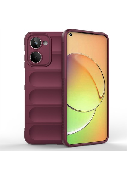 Realme 10 4g Yumuşak Tpu Cep Telefonu Kılıfı Kaymaz Çizilmeye Dayanıklı Sağlam Arka Koruyucu Telefon Kılıfı-Şarap Kırmızısı (Yurt Dışından)