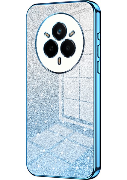 Realme 14 Pro 5g Kılıf Galvanik Degrade Parıltılı Tpu Telefon Kılıfı-Mavi (Yurt Dışından)