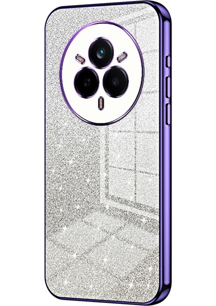 Realme 14 Pro 5g Kılıf Galvanik Degrade Parıltılı Tpu Telefon Kılıfı-Mor (Yurt Dışından)