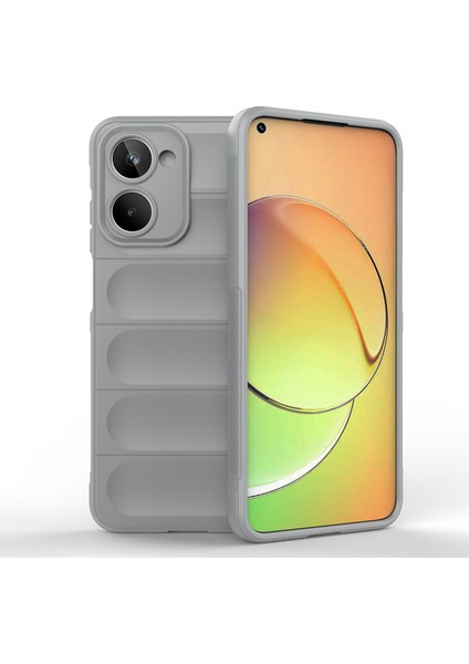 Realme 10 4g Yumuşak Tpu Cep Telefonu Kılıfı Kaymaz Çizilmeye Dayanıklı Sağlam Arka Koruyucu Telefon Kılıfı-Gri (Yurt Dışından)
