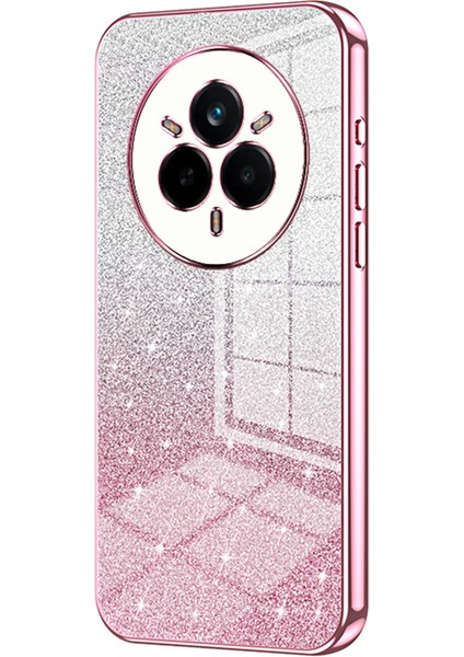 Realme 14 Pro 5g Kılıf Galvanik Degrade Parıltılı Tpu Telefon Kılıfı-Pembe (Yurt Dışından)
