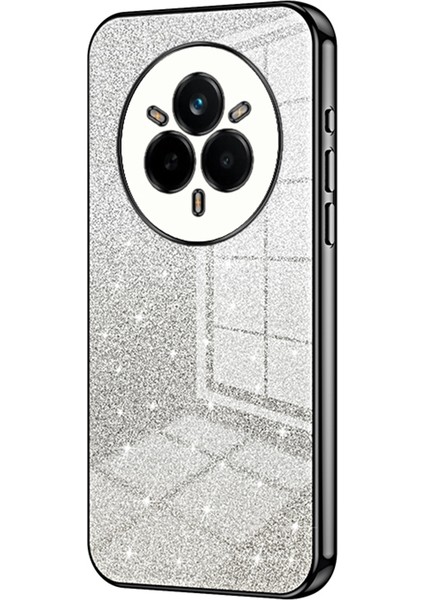 Realme 14 Pro 5g Kılıf Galvanik Degrade Parıltılı Tpu Telefon Kılıfı-Siyah (Yurt Dışından)