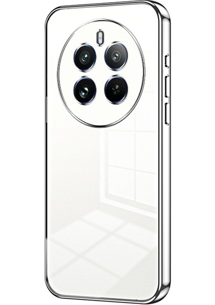 Realme 12 Pro 5g/12 Pro+5g Tpu Düşmeye Lı Kapaklı Galvanik Cep Telefonu Kılıfı-Gümüş (Yurt Dışından)