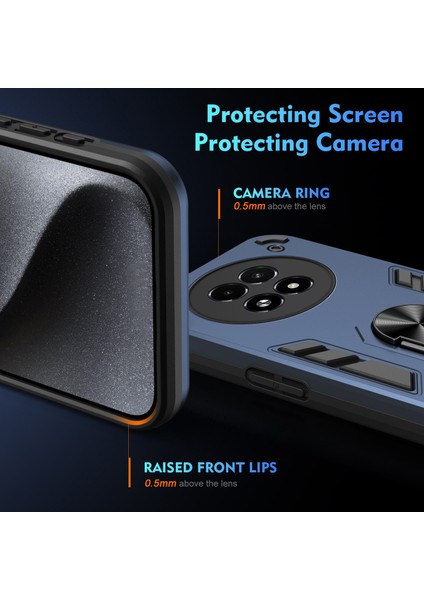 Realme 13 5g Kılıf Pc+Tpu Drop Defend Telefon Kılıfı Halkalı Ayaklı-Mavi (Yurt Dışından) fırsatları