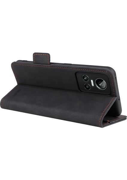Realme Gt Neo 3 5g Kılıf Donanım Dekor Manyetik Toka Deri Kapak-Siyah (Yurt Dışından) fırsatları