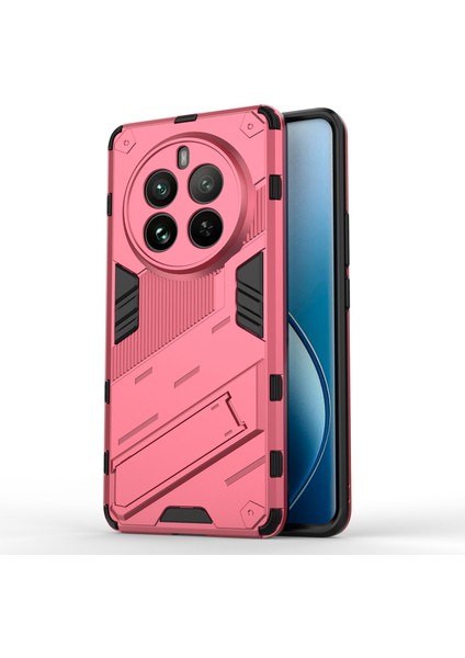 Realme 12 Pro 5g/12 Pro+5g Kılıf Pc+Tpu Darbeye Dayanıklı Zırhlı Telefon Kılıfı Kickstand Ile-Gül (Yurt Dışından)