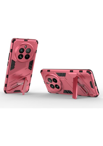 Realme 12 Pro 5g/12 Pro+5g Kılıf Pc+Tpu Darbeye Dayanıklı Zırhlı Telefon Kılıfı Kickstand Ile-Gül (Yurt Dışından)