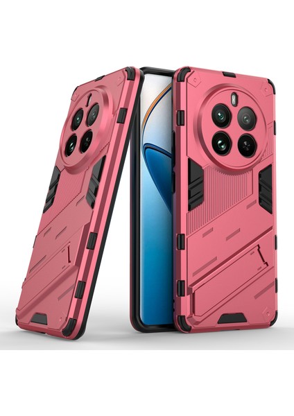 Realme 12 Pro 5g/12 Pro+5g Kılıf Pc+Tpu Darbeye Dayanıklı Zırhlı Telefon Kılıfı Kickstand Ile-Gül (Yurt Dışından)