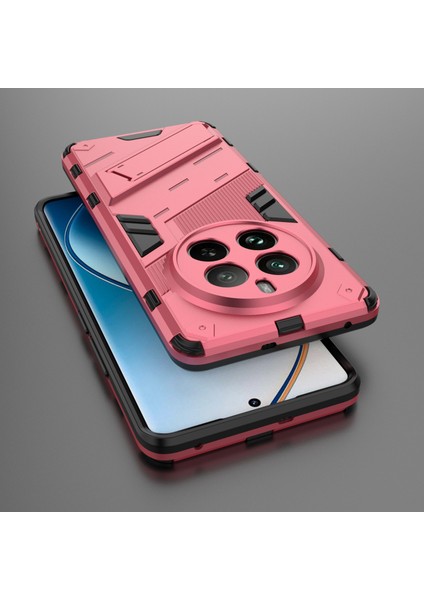 Realme 12 Pro 5g/12 Pro+5g Kılıf Pc+Tpu Darbeye Dayanıklı Zırhlı Telefon Kılıfı Kickstand Ile-Gül (Yurt Dışından)