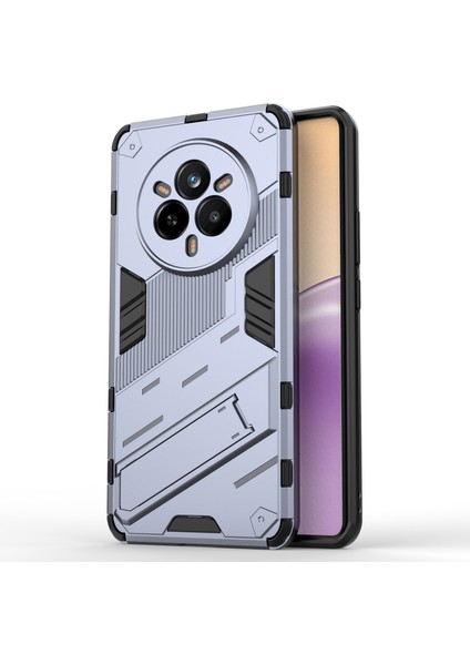 Realme 14 Pro 5g Kılıf Pc+Tpu Darbeye Dayanıklı Telefon Kılıfı Kickstand Ile-Gri (Yurt Dışından)