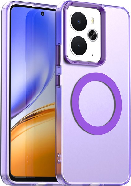 Realme 14 5g Kılıf Magsafe Anti Drop Hibrit Telefon Arka Kapağı ile Uyumlu-Mor (Yurt Dışından)