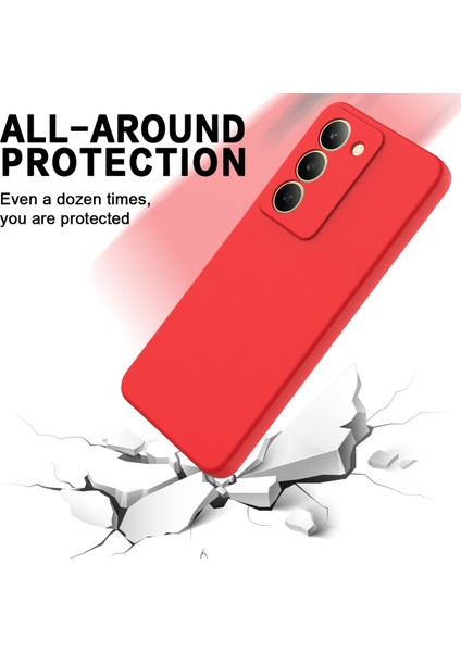 Realme V60 Pro 5g/realme 14X(HINDISTAN)5G Sıvı Silikon Kılıf Telefon Arka Kapağı El Kayışı Ile-Kırmızı (Yurt Dışından) indirimleri