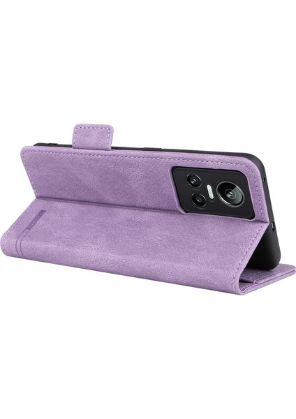 Realme Gt Neo 3 5g Kılıf Donanım Dekor Manyetik Toka Deri Kapak-Mor (Yurt Dışından) fırsatları
