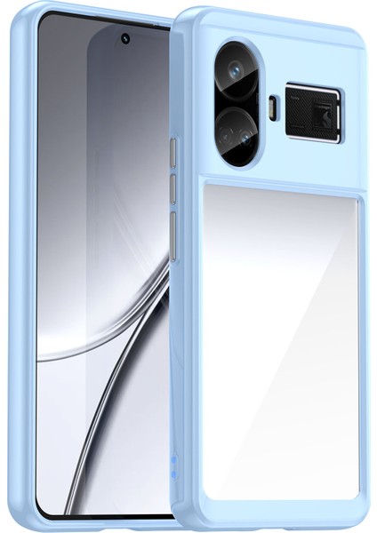 Realme Gt5 5g Kılıf Tpu+Akrilik Çizilmez Darbeye Dayanıklı Seri Telefon Kılıfı-Mavi (Yurt Dışından)