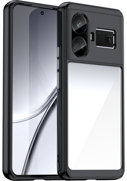 Realme Gt5 5g Kılıf Tpu+Akrilik Çizilmez Darbeye Dayanıklı Seri Telefon Kılıfı-Siyah (Yurt Dışından)