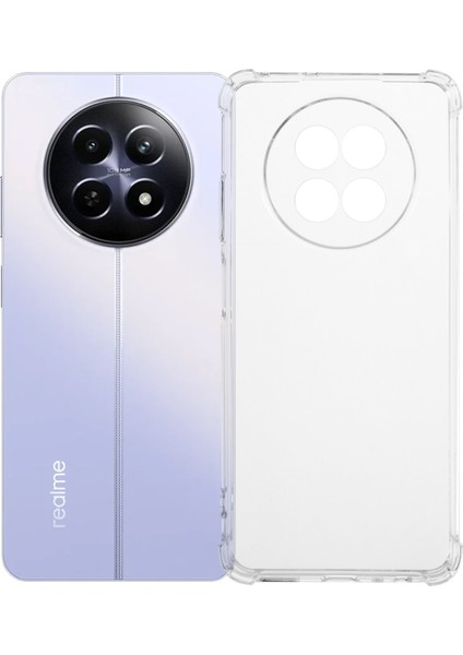 Realme 12 5G/12X 5g Kapak Düşmeye Karşı Dayanıklı Dört Köşe Yumuşak Tpu Şeffaf Telefon Kılıfı (Yurt Dışından)