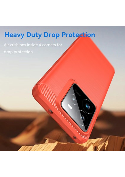 Realme Gt 7 Pro 5g Kılıf Koruyucu Telefon Kılıfı Karbon Fiber Doku Fırçalanmış-Kırmızı (Yurt Dışından) fırsatları