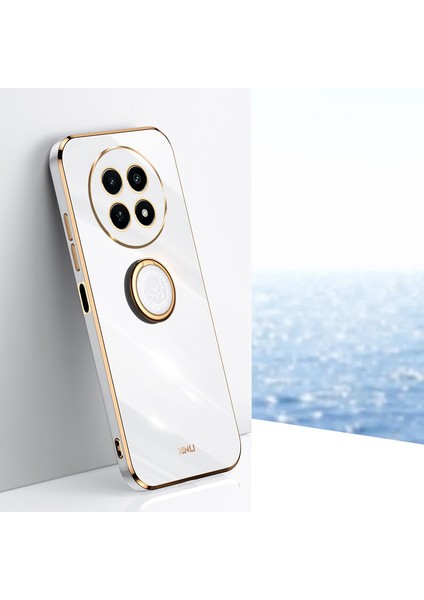 Xınlı Realme 12 5G/12X 5g Kılıf Düşmeye Lı Halka Destekli Tpu Galvanik Telefon Kılıfı-Beyaz (Yurt Dışından) indirimleri