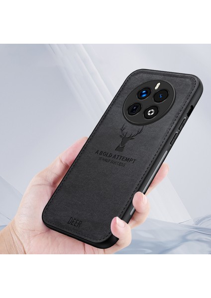 Realme 12 4g/12+5g Kılıf Kumaş Doku Deri+Pc+Tpu Telefon Kılıfı Geyik Desenli-Gri (Yurt Dışından) indirimleri