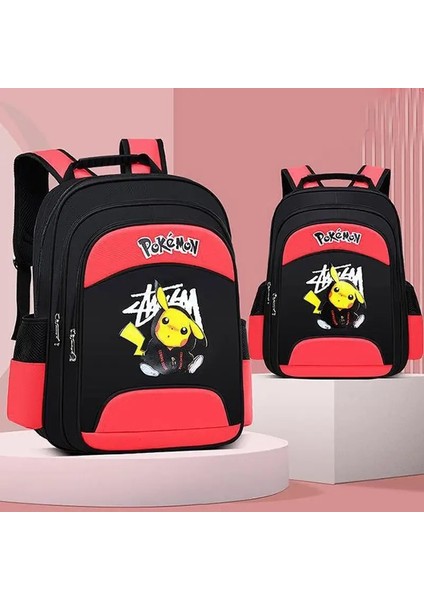 Miniso Çocuk Okul Sırt Çantası Kawaii Yükü Azalt Işık Çocuk Okul Çantaları Karikatür Büyük Kapasite Omurga Protector Schoolbag Pikachu B/boyut: 38X28X16CM (Yurt Dışından)
