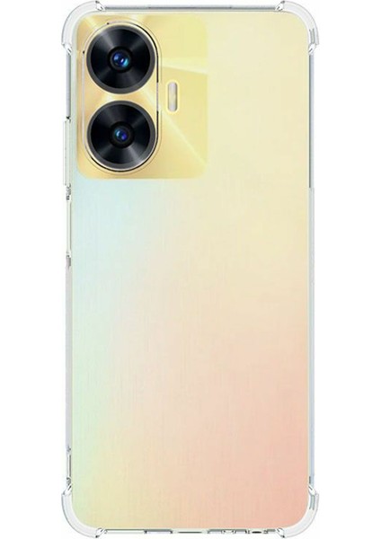 Realme C55 Kaymaz Şeffaf Telefon Kılıfı Dört Köşe Hava Yastığı Şok Emici Köşe Esnek Tpu Kapak (Yurt Dışından) fiyatları