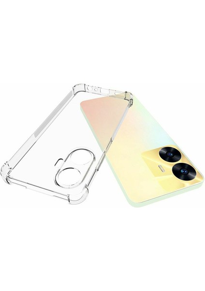 Realme C55 Kaymaz Şeffaf Telefon Kılıfı Dört Köşe Hava Yastığı Şok Emici Köşe Esnek Tpu Kapak (Yurt Dışından) indirimleri