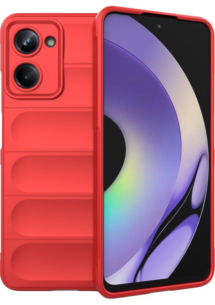 Realme 10 Pro 5g Sağlam Telefon Kılıfı Darbe Emici Esnek Tpu Arka Kapak-Kırmızı (Yurt Dışından)