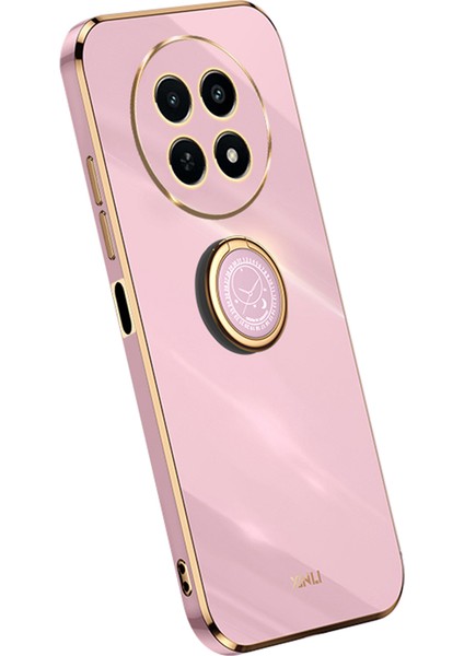 Xınlı Realme 12 5G/12X 5g Kılıf Düşmeye Lı Halka Destekli Tpu Galvanik Telefon Kılıfı-Mor (Yurt Dışından)