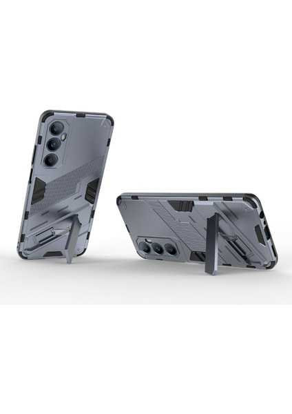 Realme C65 4g Kılıf Pc+Tpu Çizilmez Telefon Kılıfı Katlanabilir Ayaklı-Gri (Yurt Dışından) fırsatları