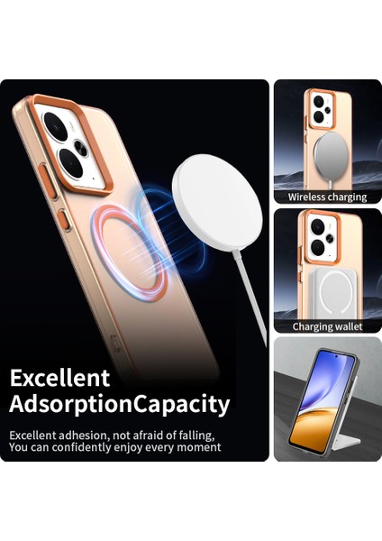 Realme 14 5g Kılıf Magsafe Anti Drop Hibrit Telefon Arka Kapağı ile Uyumlu-Turuncu (Yurt Dışından) fırsatları