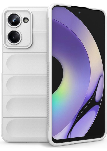 Realme 10 Pro 5g Sağlam Telefon Kılıfı Şok Emici Esnek Tpu Arka Kapak-Beyaz (Yurt Dışından)