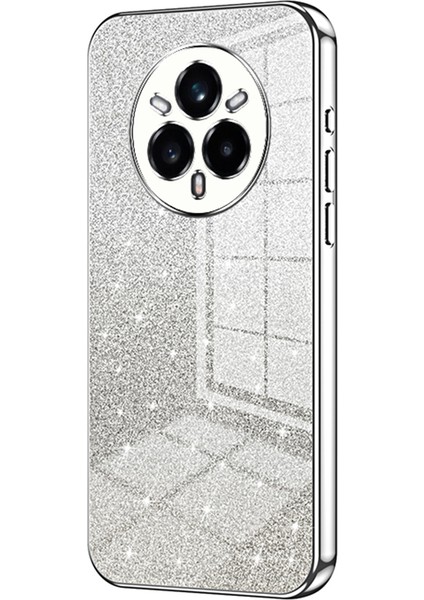 Realme 14 Pro+5g Kılıf Galvanik Degrade Parıltılı Tpu Telefon Kılıfı-Gümüş (Yurt Dışından)