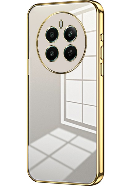 Realme 12 4g/12+5g Cep Telefonu Kılıfları Esnek Tpu Galvanik Telefon Koruyucu-Altın (Yurt Dışından)