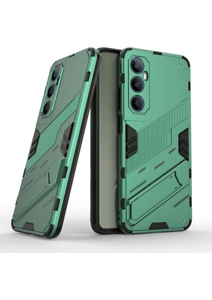 Realme C65 4g Kılıf Pc+Tpu Çizilmez Telefon Kılıfı Katlanır Ayaklı-Yeşil (Yurt Dışından) modelleri