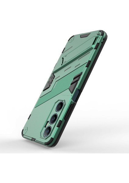 Realme C65 4g Kılıf Pc+Tpu Çizilmez Telefon Kılıfı Katlanır Ayaklı-Yeşil (Yurt Dışından) indirimleri