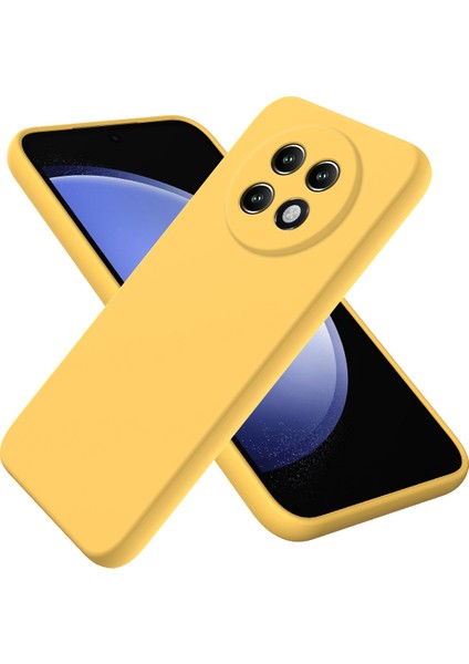 Realme P1 Speed ​​5g Kılıf Sıvı Silikon Telefon Arka Kapağı El Kayışı Ile-Sarı (Yurt Dışından)