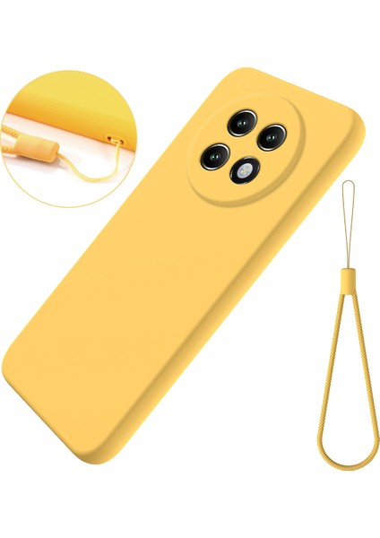 Realme P1 Speed ​​5g Kılıf Sıvı Silikon Telefon Arka Kapağı El Kayışı Ile-Sarı (Yurt Dışından) fiyatları