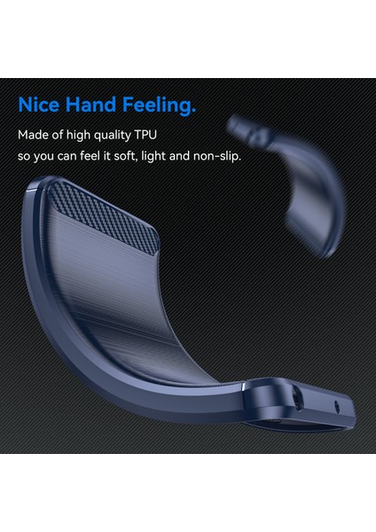 Realme C53 (KÜRESEL)/C53 (HINDISTAN)/C51/NARZO N53 4g Için Koruyucu Kılıf, Karbon Fiber Dokulu Yumuşak Tpu Fırçalanmış Telefon Kılıfı-Mavi (Yurt Dışından) fiyatları