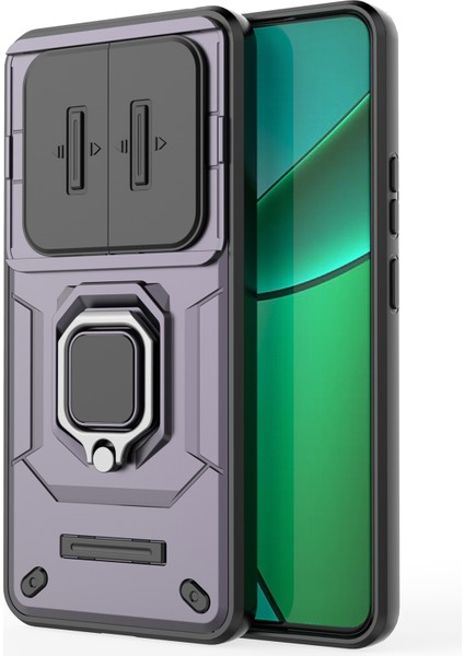 Realme 12 4g/12+5g Kılıf Pc+Tpu Koruyucu Telefon Kılıfı Sürgülü Kamera Koruyucu-Mor (Yurt Dışından) fiyatları