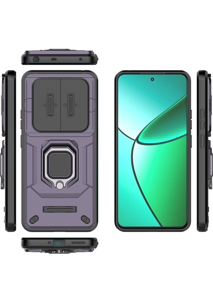 Realme 12 4g/12+5g Kılıf Pc+Tpu Koruyucu Telefon Kılıfı Sürgülü Kamera Koruyucu-Mor (Yurt Dışından) indirimleri