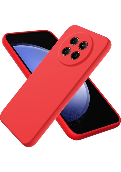 Realme 12 5G/12X 5g Kılıf Sıvı Silikon Düşmeye Dayanıklı Telefon Kılıfı Bilek Kayışı Ile-Kırmızı (Yurt Dışından) fiyatları